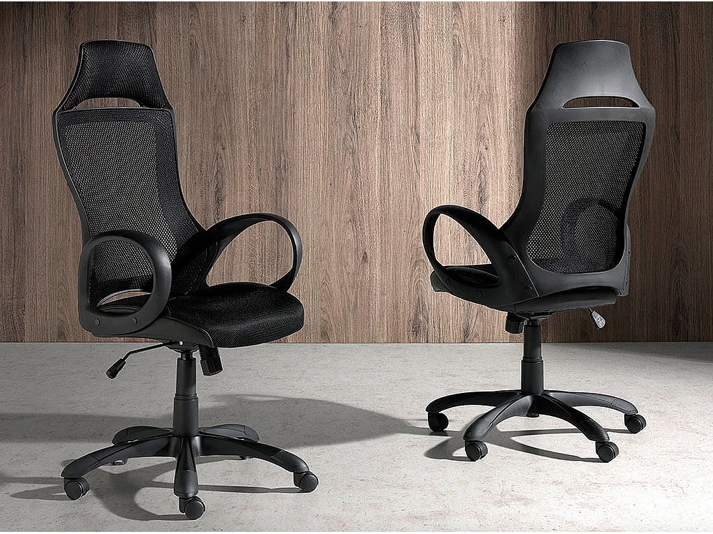 Hory verstelbare mesh bureaustoel met stalen poten