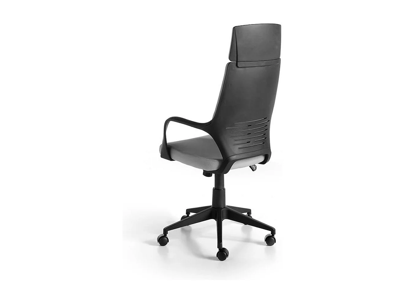 Caro verstelbare bureaufauteuil in stof en grijze stalen poten