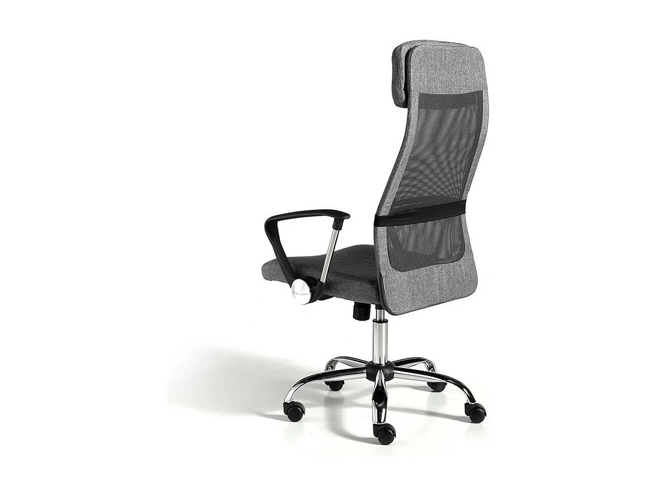 Fauteuil de bureau réglable tissu et pieds en acier gris Nialo