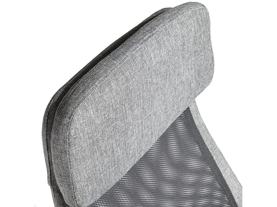 Fauteuil de bureau réglable tissu et pieds en acier gris Nialo