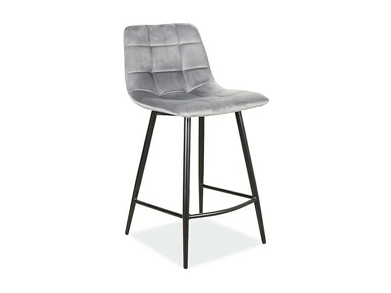 Hoker niski MILA H-2 VELVET szary kuchenny