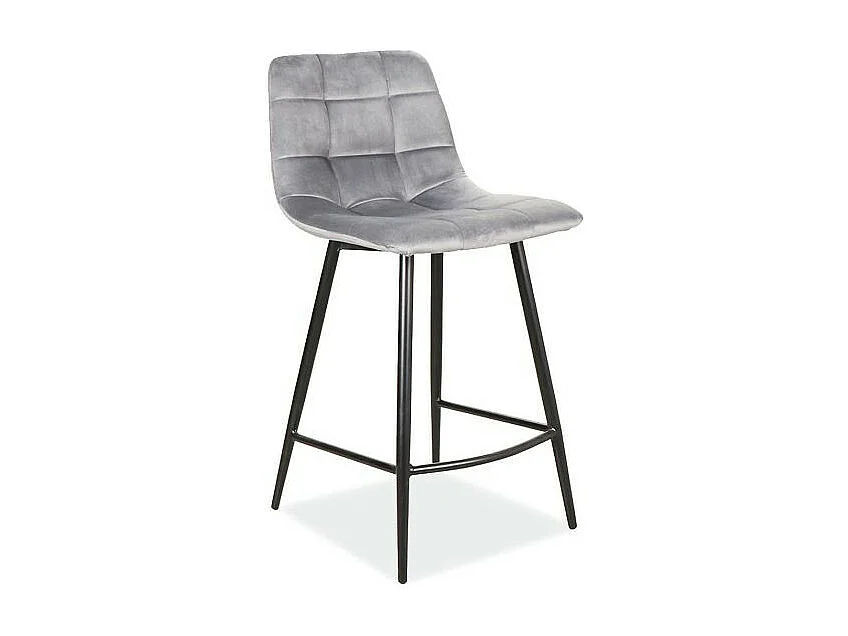 Hoker niski MILA H-2 VELVET szary kuchenny