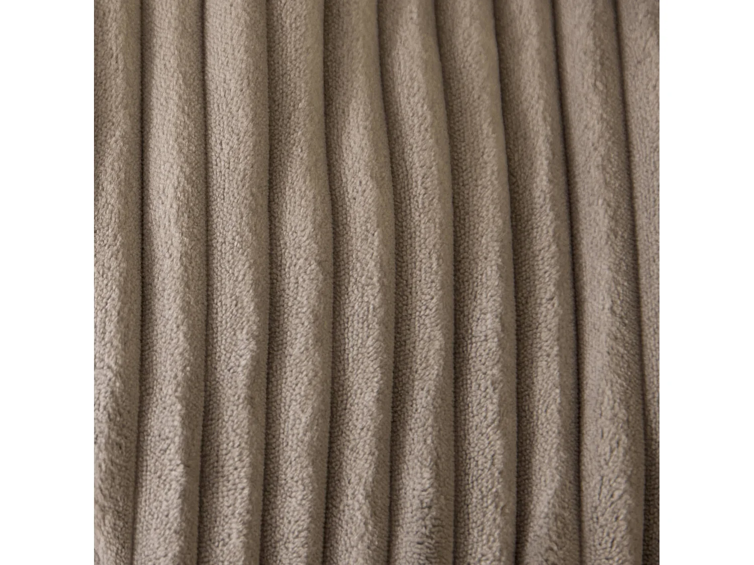 Pouf fauteuil géant en mousse expansible et velours côtelé gris - NIMBUS