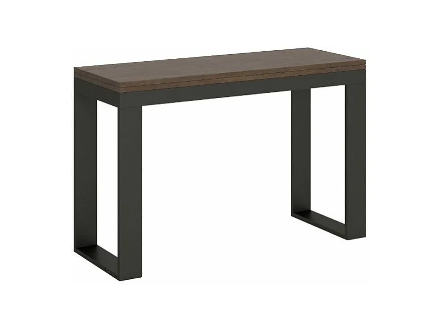 Uitschuifbare dubbele bovenconsole 120x45/90 of 120/200x45/90 cm Kouta-Kleur Bruin-Breedte 120 cm
