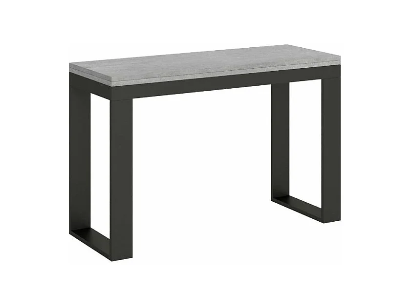 Console extensible double plateau 120x45-90 ou 120-200x45-90 Kouta-Couleur Marron-Largeur 120 cm