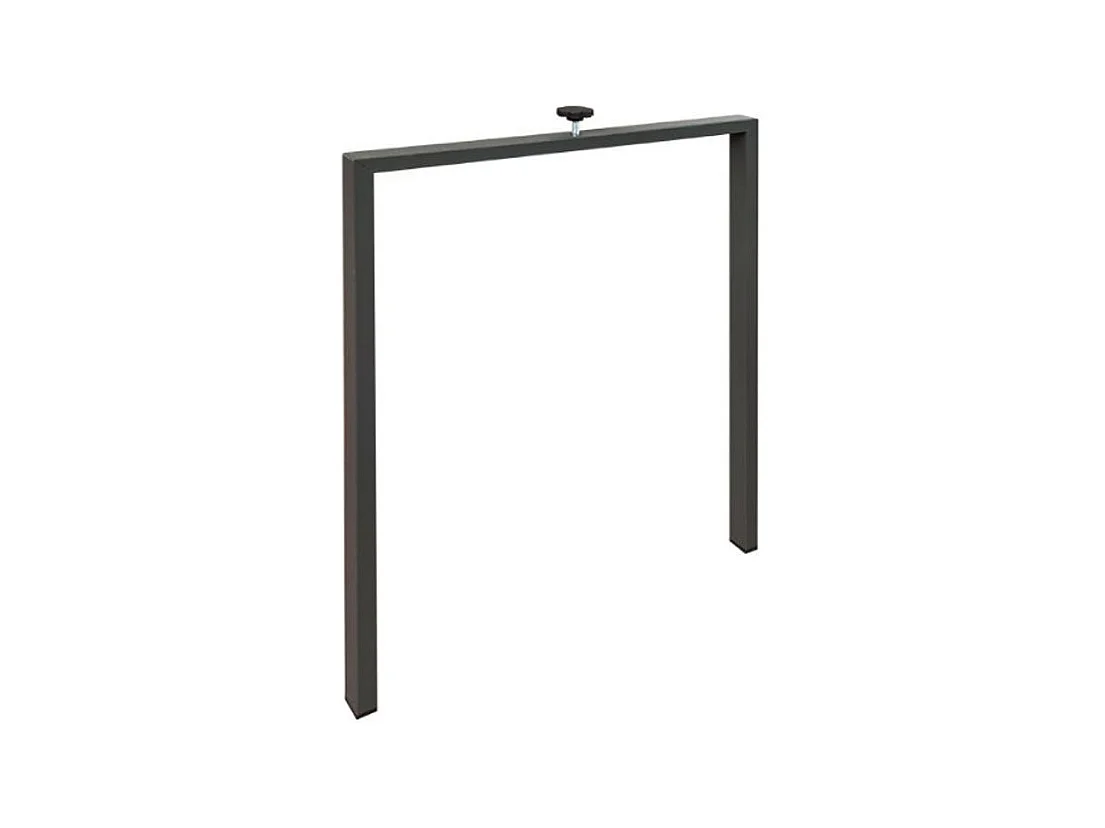 Consola extensible de diseño Diago en madera y patas cruzadas de acero antracita 90x40/196 o 90x40/300 cm-Color Natural-Soporte 2 pies-3 alargaderas gruesas