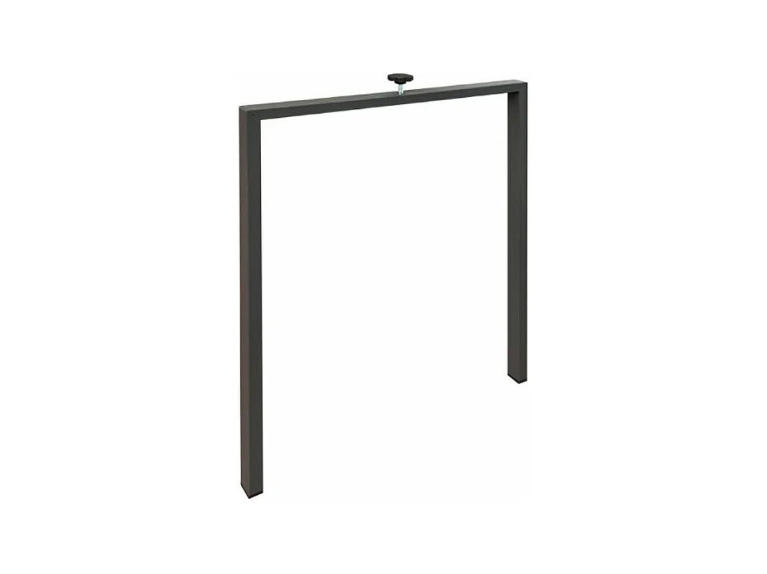 Console extensible bois et acier Tiko 90x40-196 ou 90x40-300-Couleur Gris ciment-Support 2 pieds-3 rallonges