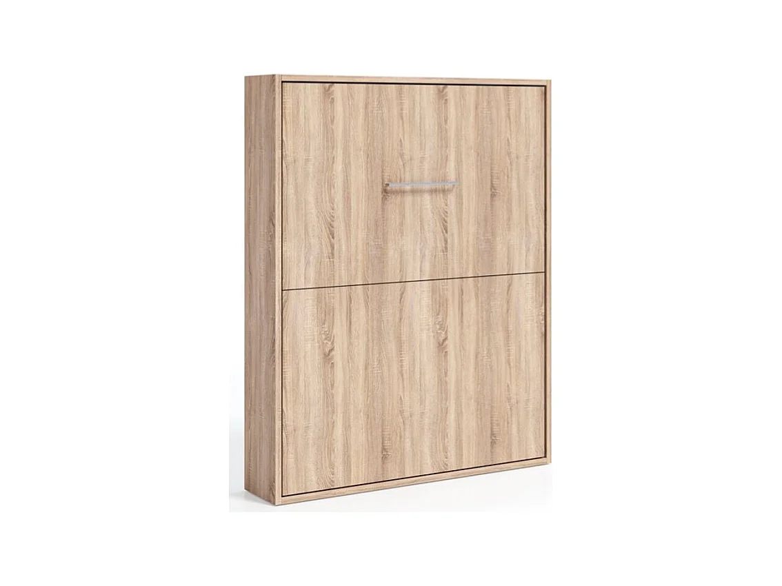 Lit escamotable vertical Banila-Couleur Chêne clair-160x200