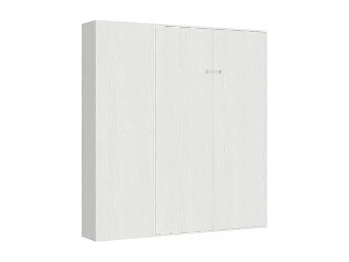 Armoire lit 120x190 avec canapé et colonne de rangement bois blanc Kanto-Couleur Microfibre 10