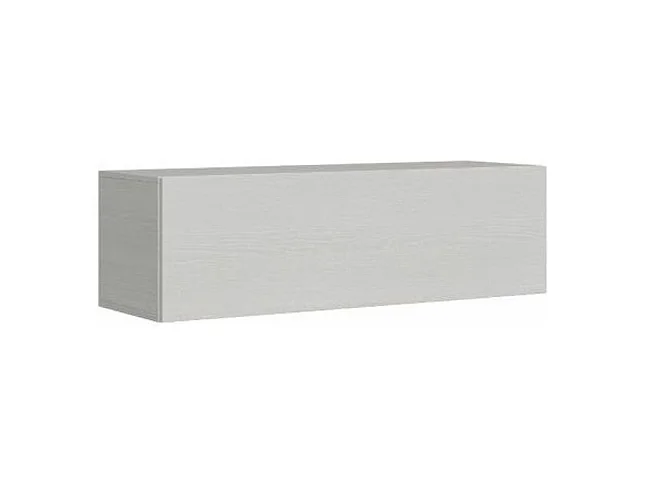 Opklapbed met opbergzuil en witte essenhouten bovenkasten, Kanto 160x190 cm