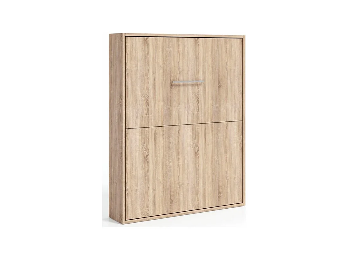 Lit escamotable vertical Banila-Couleur Chêne clair-140x190