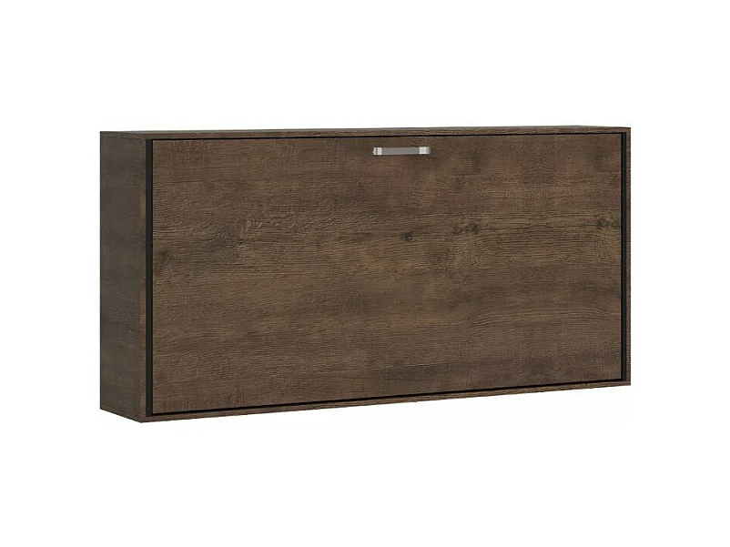 Lit escamotable horizontal noyer Bounto 85x185-