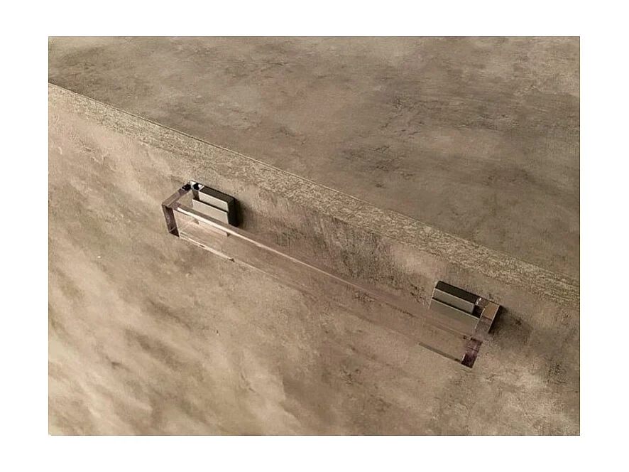 Bounto cementgrijs horizontaal opklapbed 85x185 cm-1 matras 85x185cm