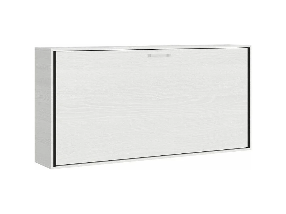 Lit escamotable horizontal blanc Bounto 85x185-1 matelas 85x185cm