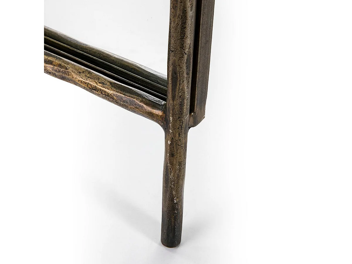 Spiegel op glas en goudmetalen pootjes Kili