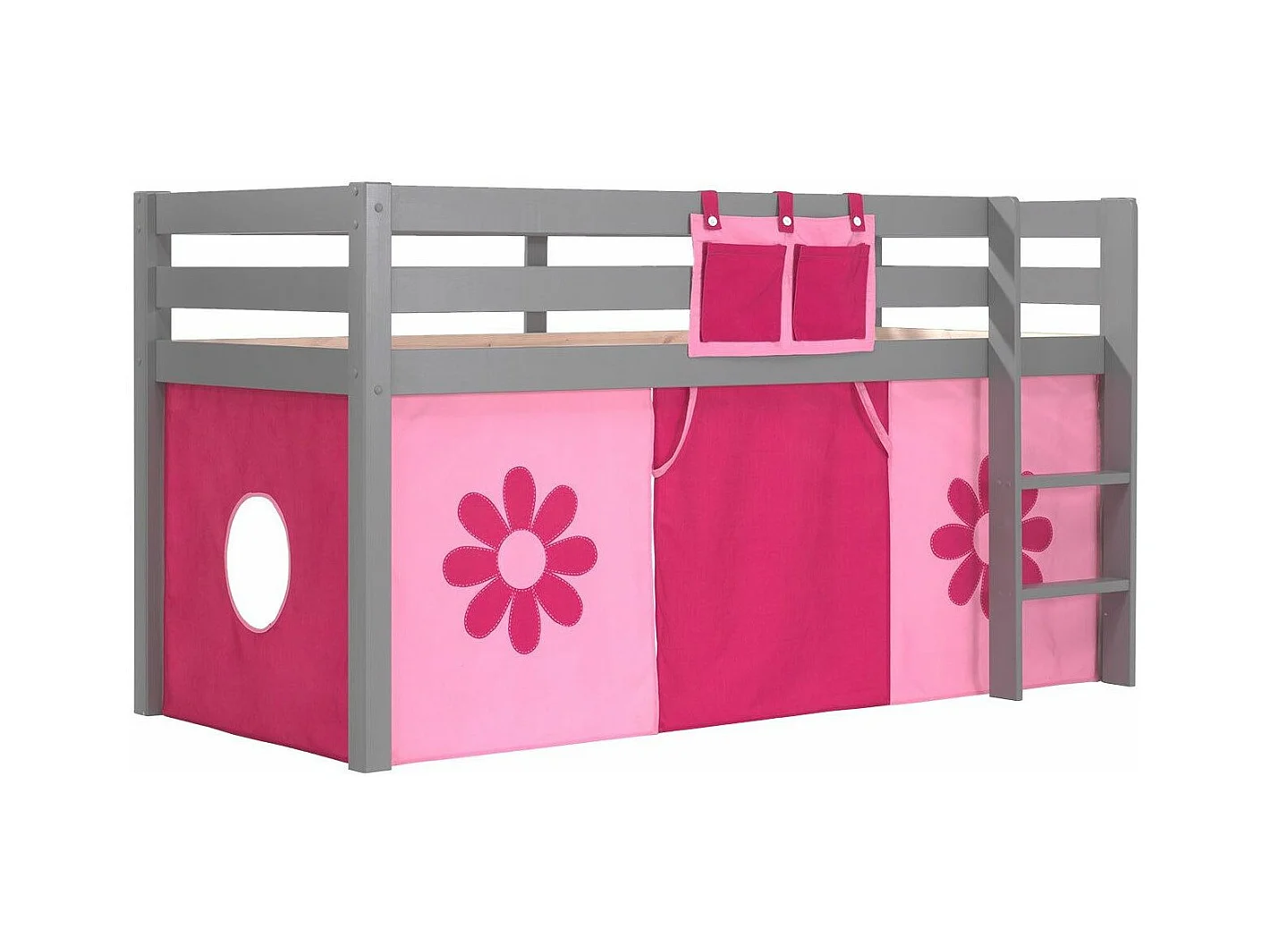 Lit Enfant "Pino Flower" 90x200cm Gris