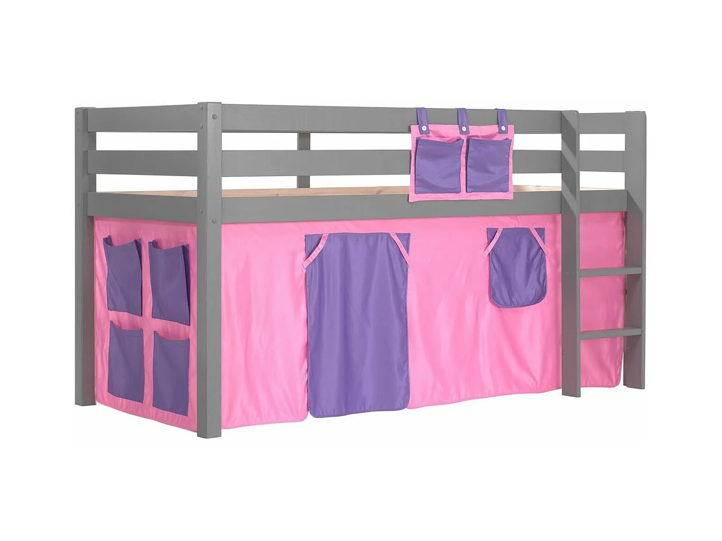 Lit Enfant "Pino Rose" 90x200cm Gris