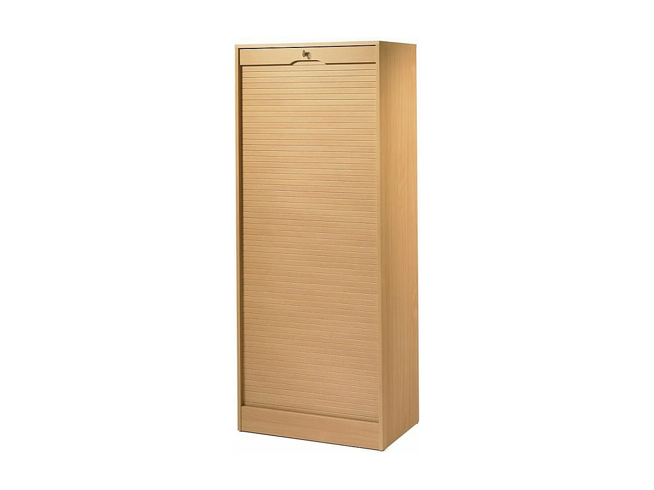 Kantoorkast met breed gordijn in licht hout Kantoor 172 cm