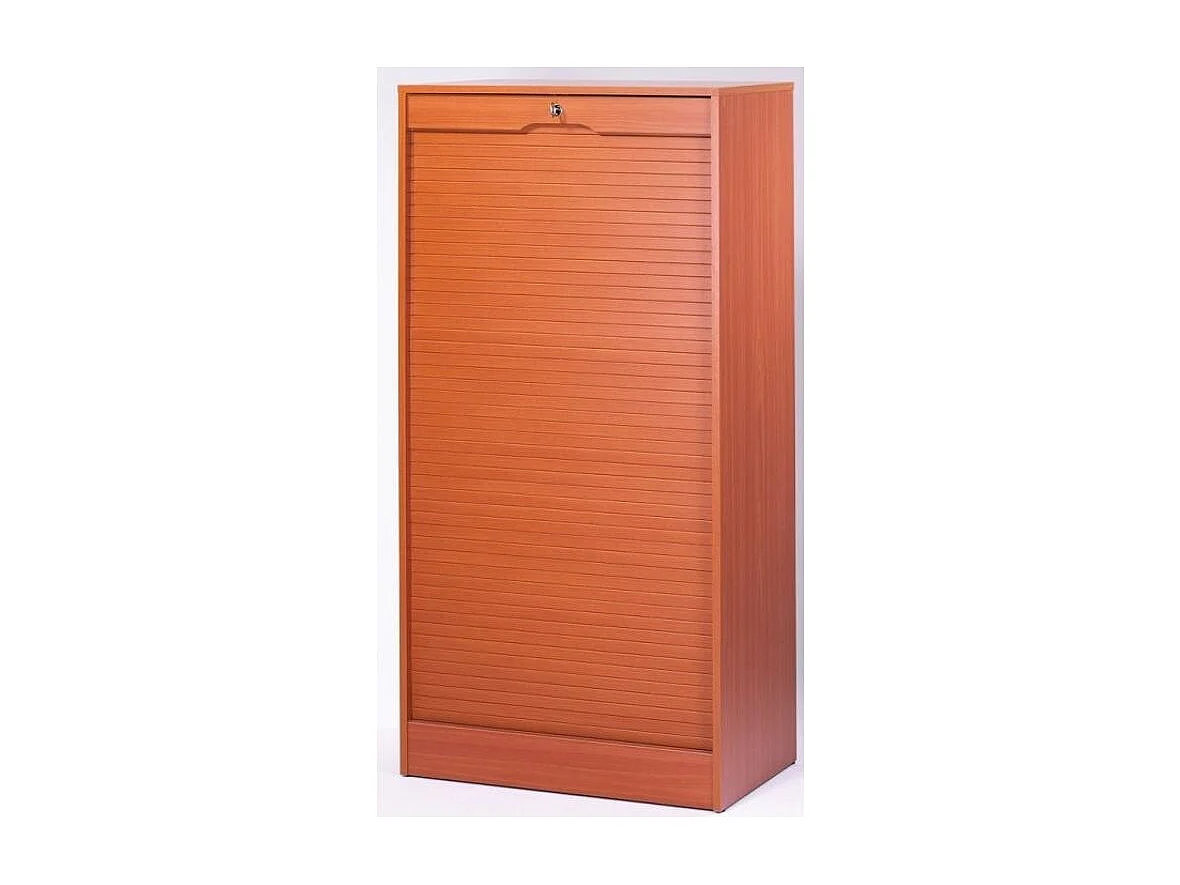 Classeur à rideau large merisier Office 140cm