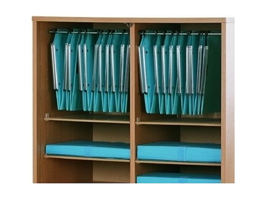 Classeur à rideau large bois clair Office 140cm