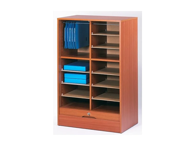 Classeur à rideau large merisier Office 108cm