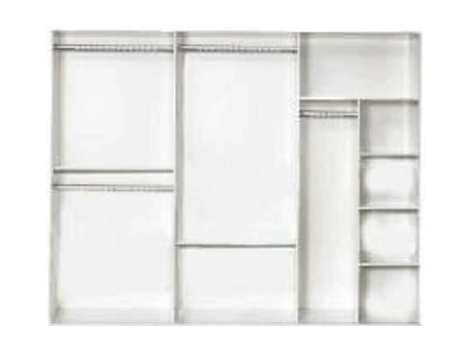 Grande armoire de chambre design 6 portes battantes bois laqué blanc Turin 272cm