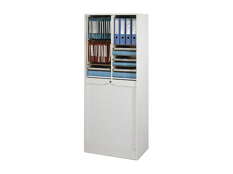 Armoire de bureau à rideau large blanc Office 172cm