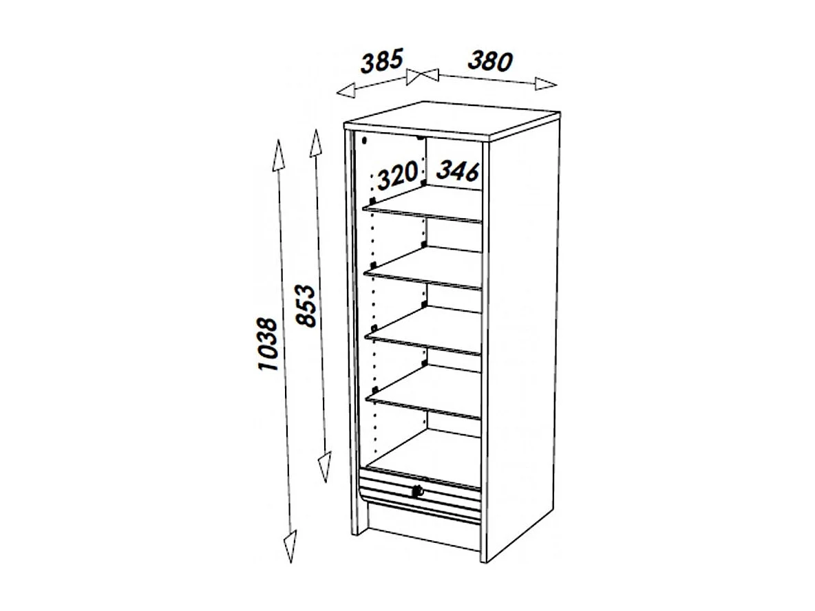 Classeur à rideau chêne naturel imprimé taxi jaune Boost