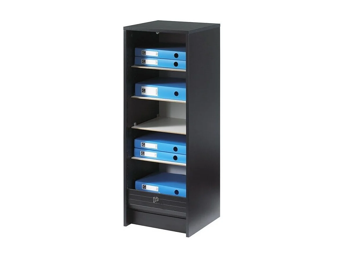 Classeur à rideau noir imprimé bambous Boost