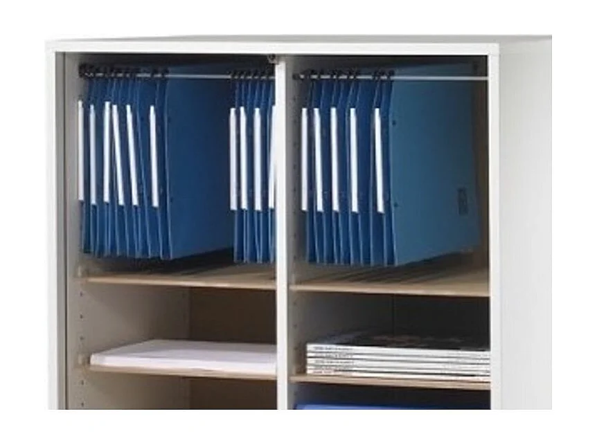 Classeur à rideau large blanc Office 140cm