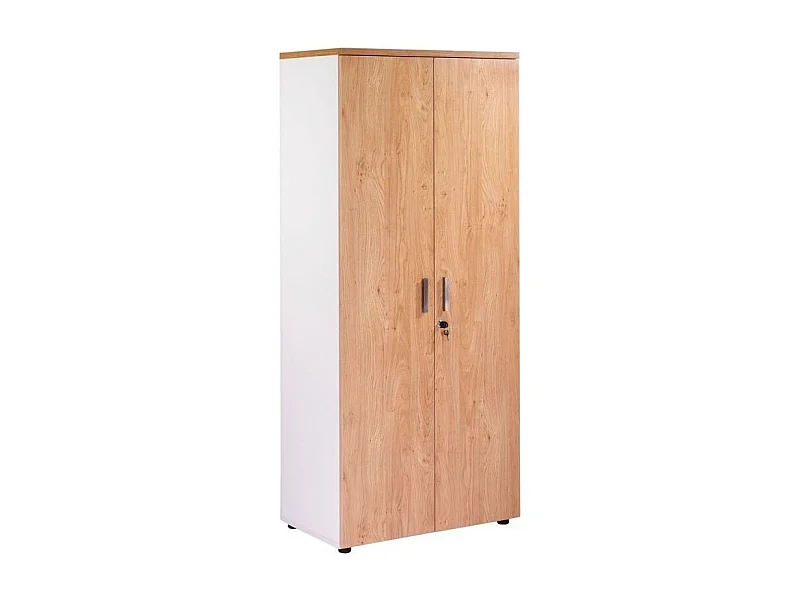 Armoire de bureau blanc et naturel Hublo