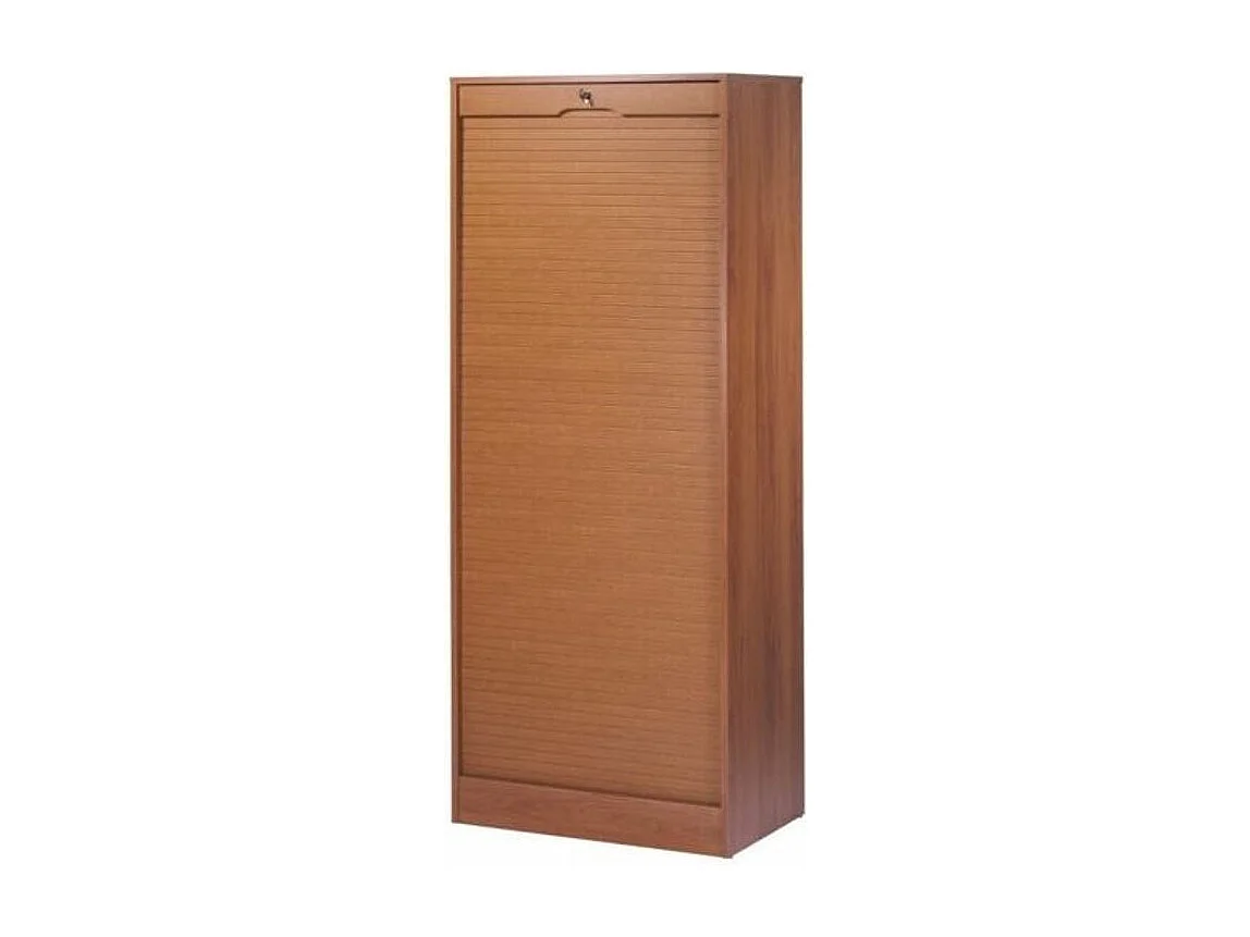 Armoire de bureau à rideau large merisier Office 172cm