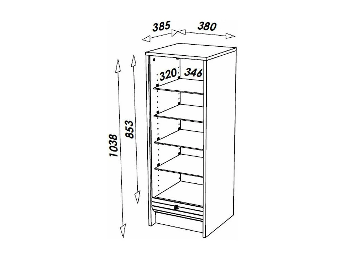 Classeur à rideau blanc imprimé Tour Eiffel Boost