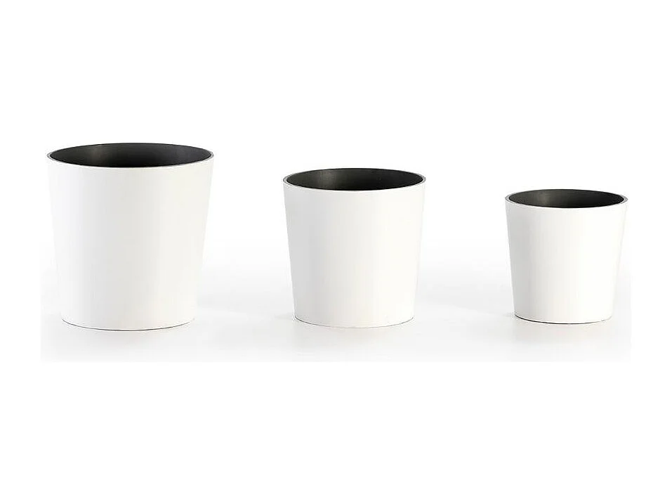 Witte hars potdeksel - Set van 3