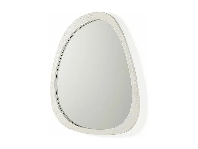 Miroir mural ovale bois blanc Blac L 81cm