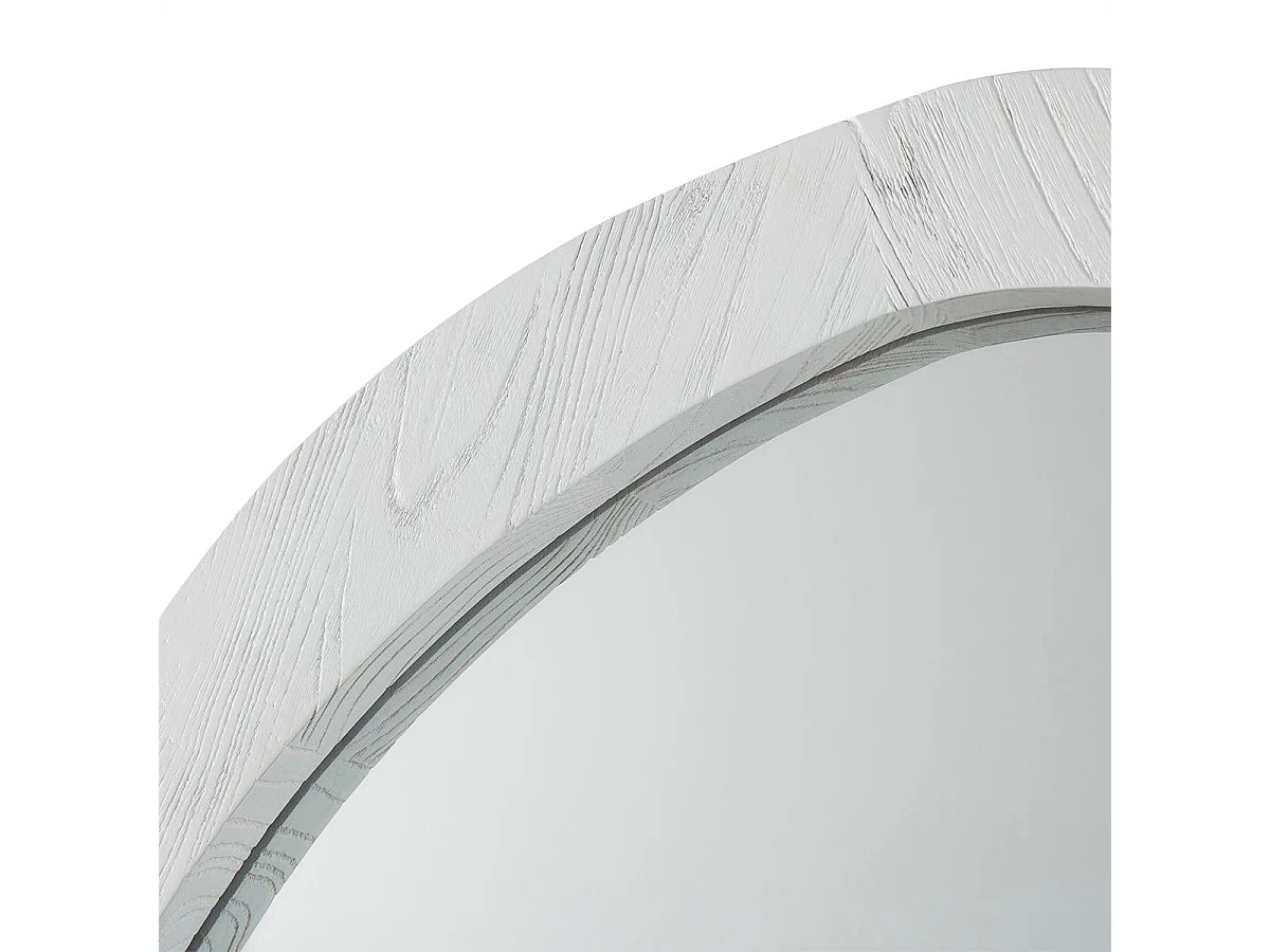 Miroir mural ovale bois blanc Blac L 81cm