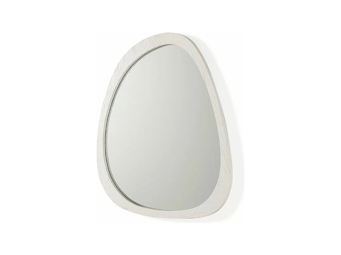 Miroir mural ovale bois blanc Blac L 81cm