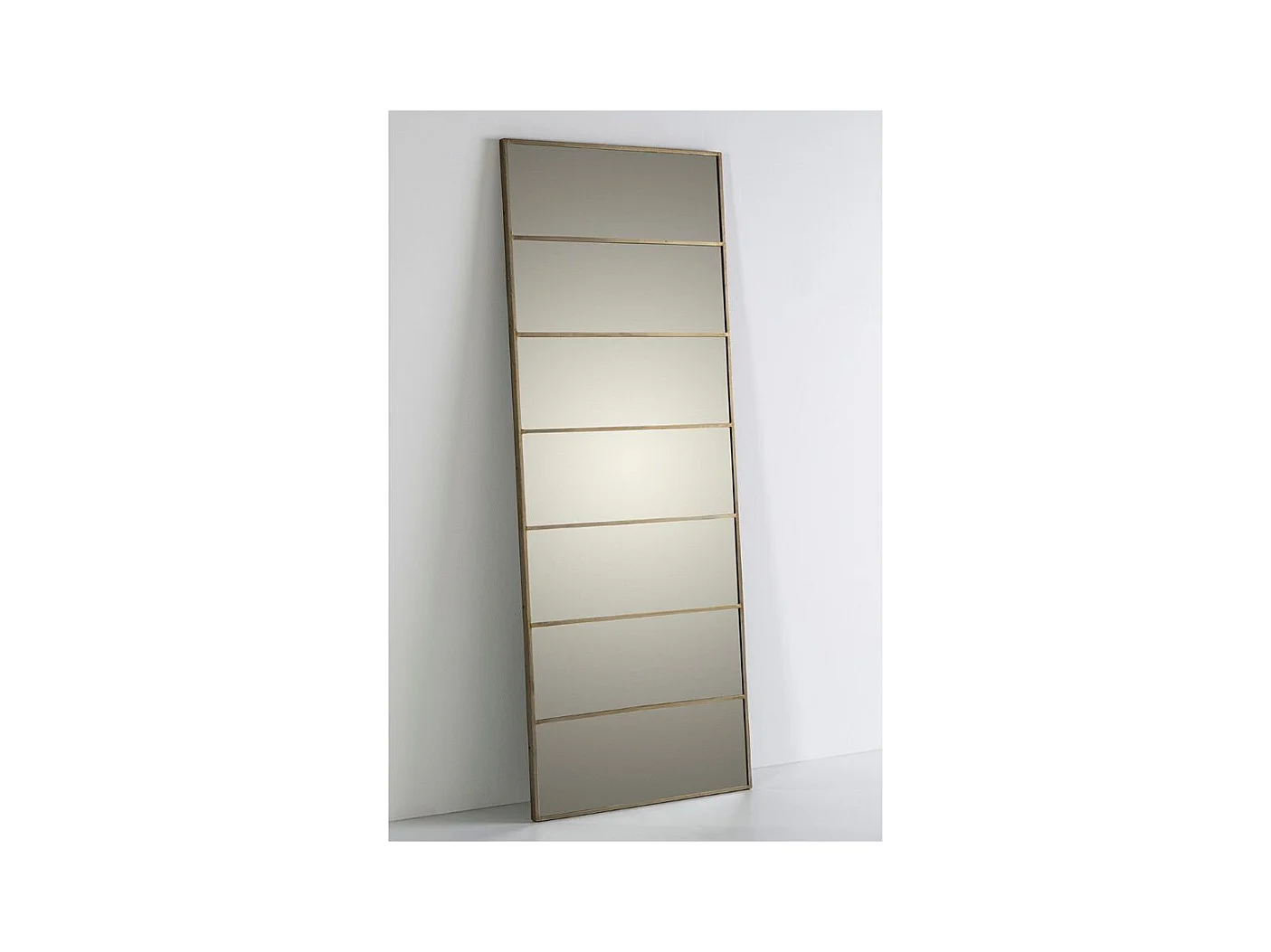 Miroir rectangulaire métal doré et verre Mety