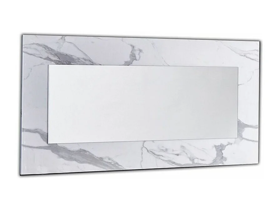 Miroir mural bois blanc effet marbre vernis Botela 190cm