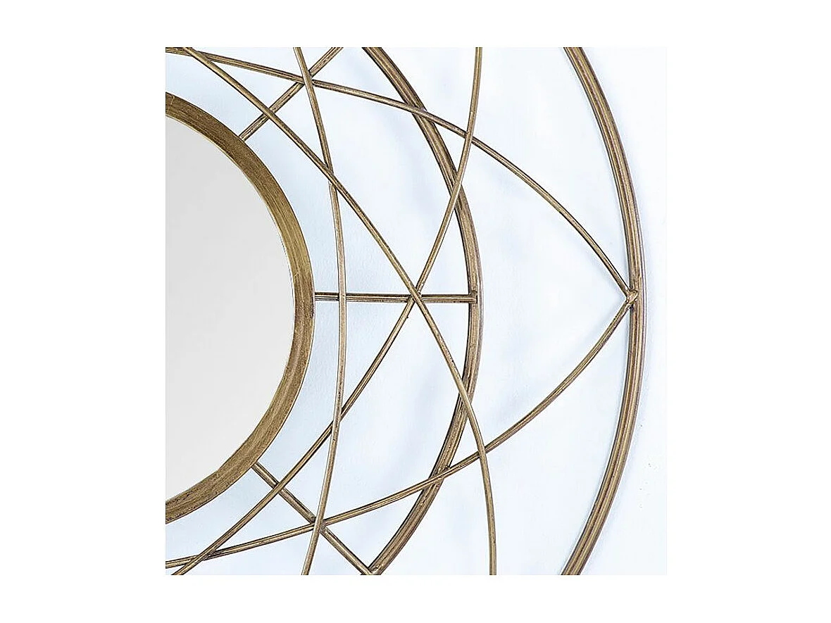 Miroir mural rond métal doré Roxane D 78cm