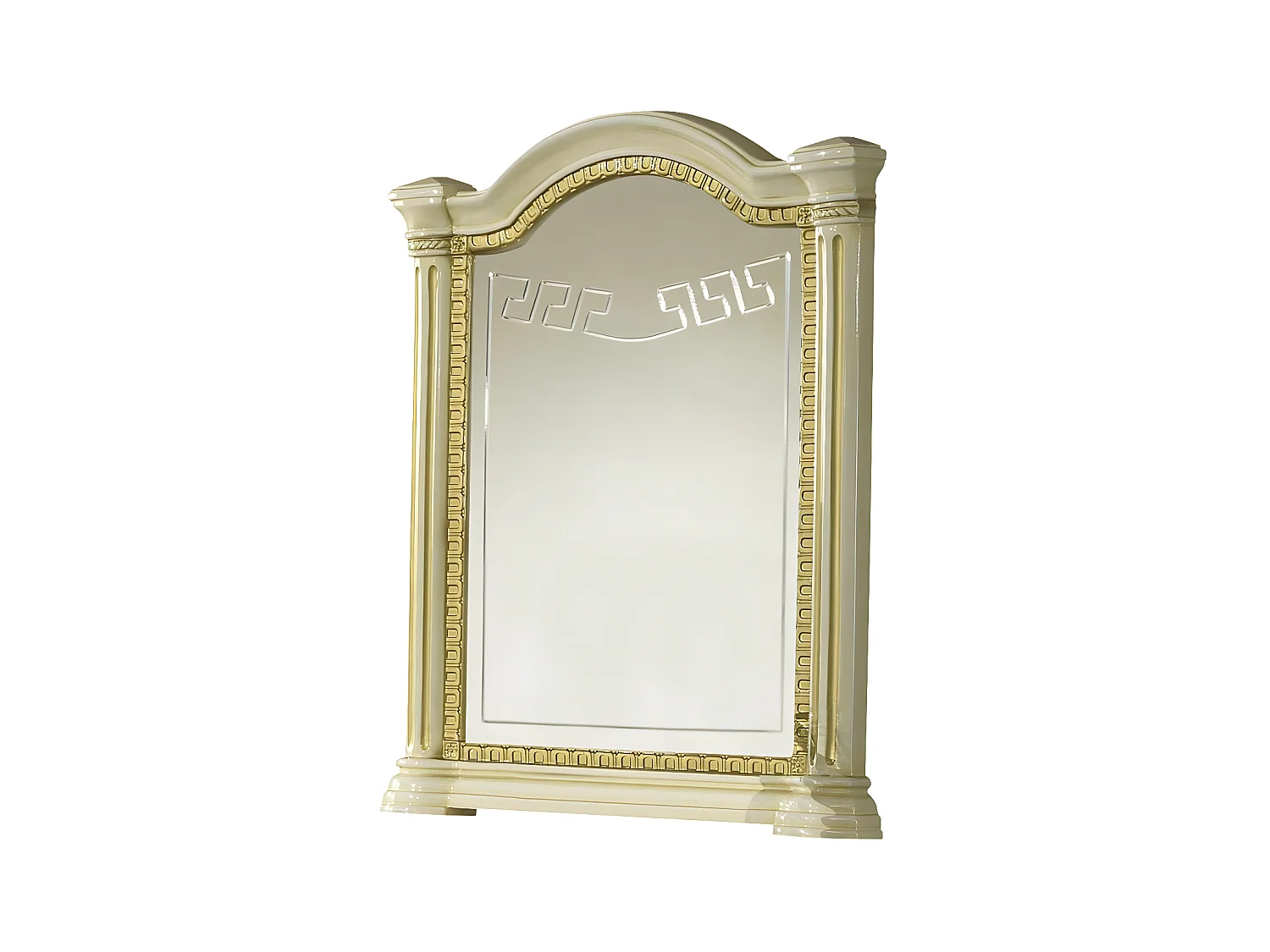Miroir mural laqué beige Savana 94cm