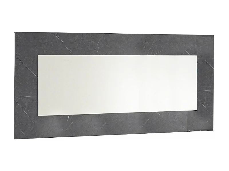 Miroir mural bois gris effet marbre vernis Botela 190cm
