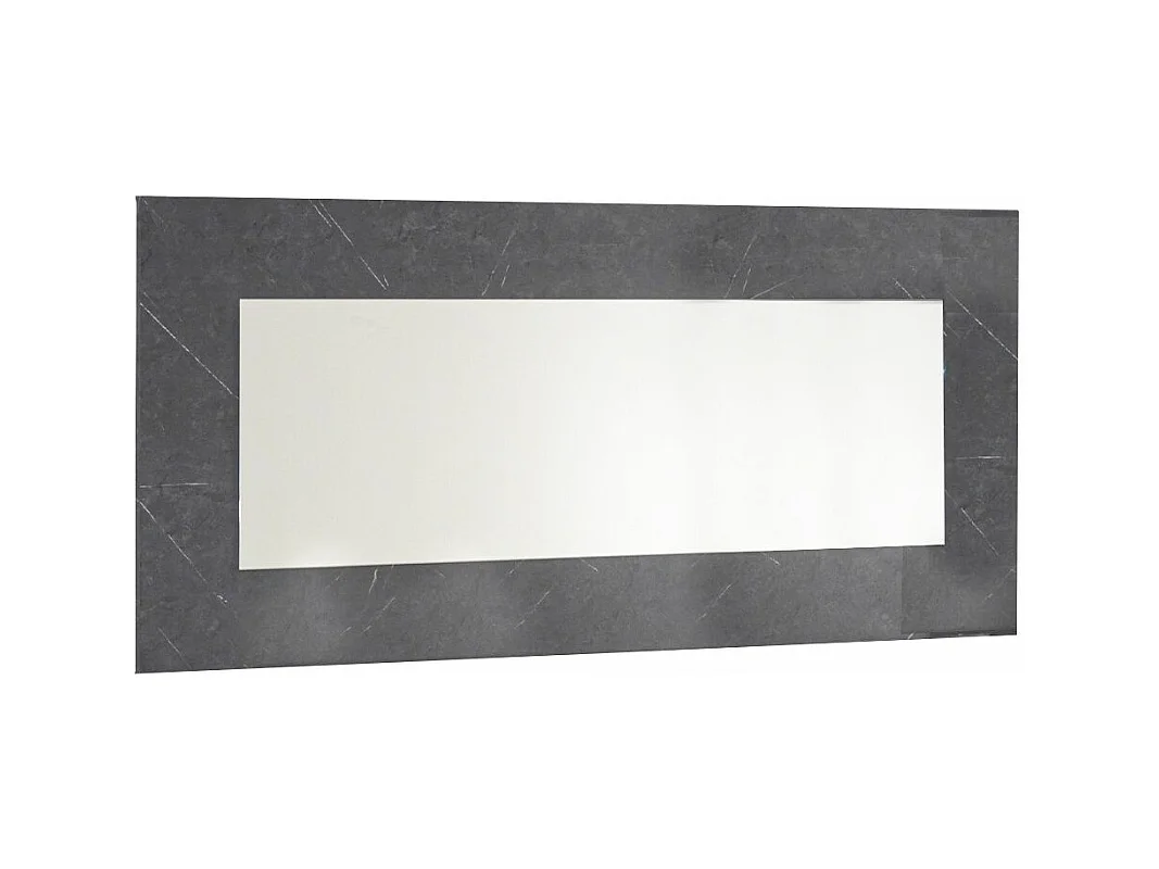 Miroir mural bois gris effet marbre vernis Botela 190cm