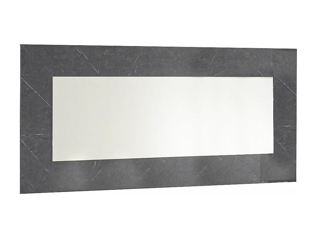 Miroir mural bois gris effet marbre vernis Botela 190cm