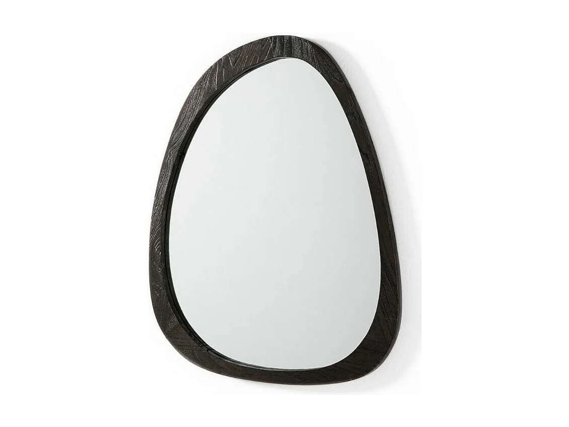 Miroir mural ovale bois foncé Blac L 81cm