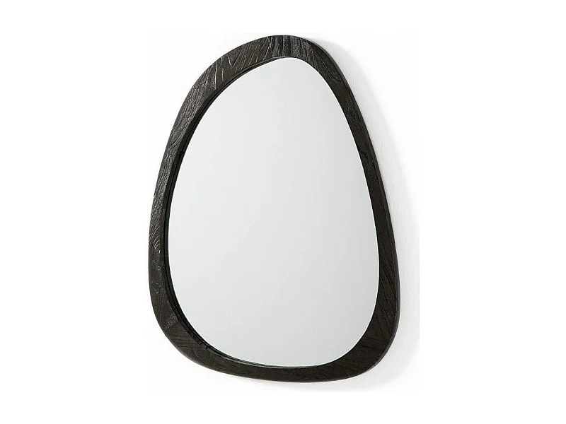 Miroir mural ovale bois foncé Blac L 81cm
