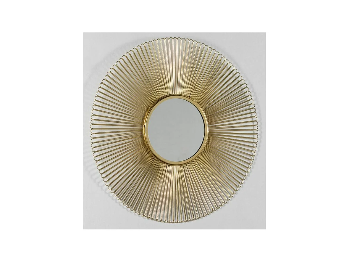 Miroir mural rond métal doré Rary 2