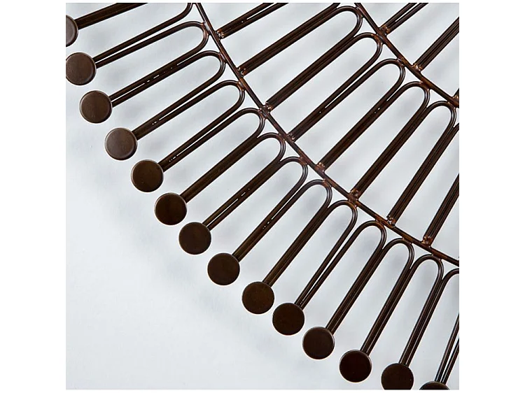 Miroir mural rond métal marron Ola