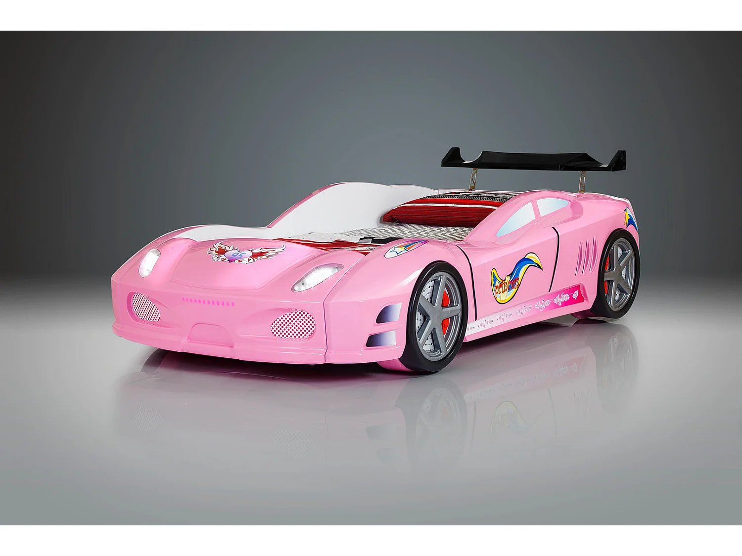 Lit voiture turbo V7 rouge à Led