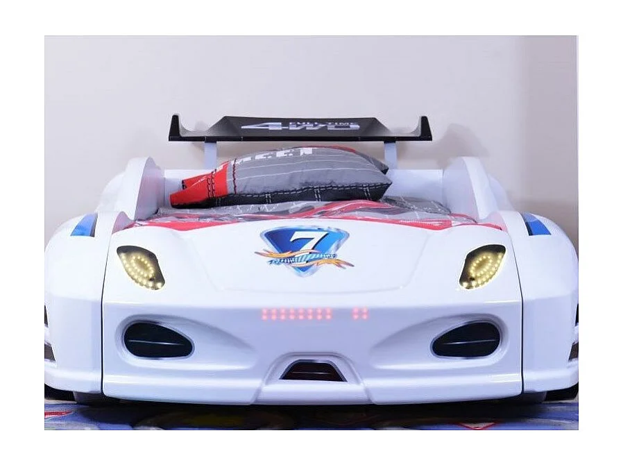 Lit voiture turbo V7 rouge à Led